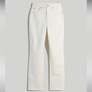NWT Madewell Perfect Vintage Straight Jeans in White